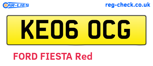 KE06OCG are the vehicle registration plates.