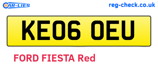 KE06OEU are the vehicle registration plates.