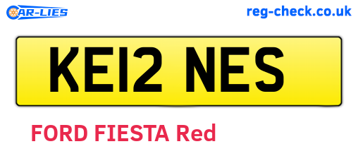 KE12NES are the vehicle registration plates.