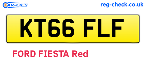 KT66FLF are the vehicle registration plates.