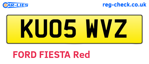 KU05WVZ are the vehicle registration plates.