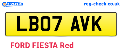 LB07AVK are the vehicle registration plates.