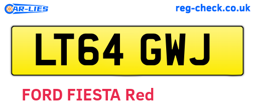 LT64GWJ are the vehicle registration plates.