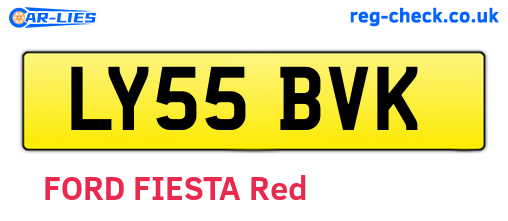 LY55BVK are the vehicle registration plates.