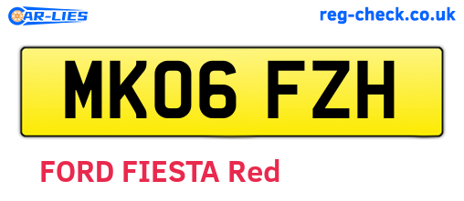 MK06FZH are the vehicle registration plates.