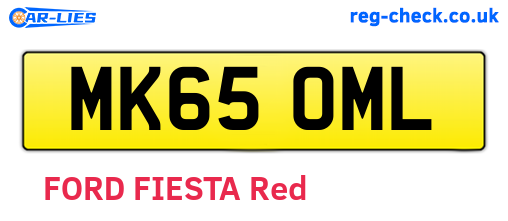 MK65OML are the vehicle registration plates.