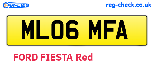 ML06MFA are the vehicle registration plates.