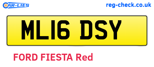 ML16DSY are the vehicle registration plates.
