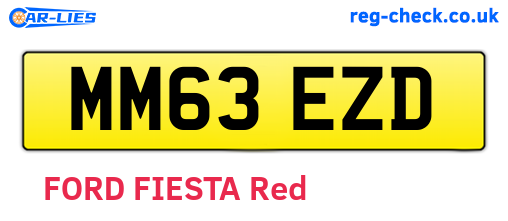 MM63EZD are the vehicle registration plates.