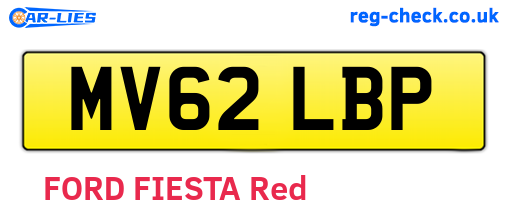 MV62LBP are the vehicle registration plates.