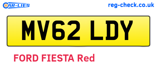 MV62LDY are the vehicle registration plates.