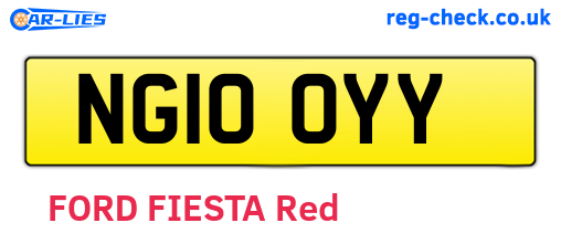 NG10OYY are the vehicle registration plates.