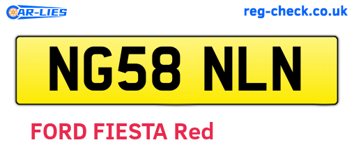 NG58NLN are the vehicle registration plates.