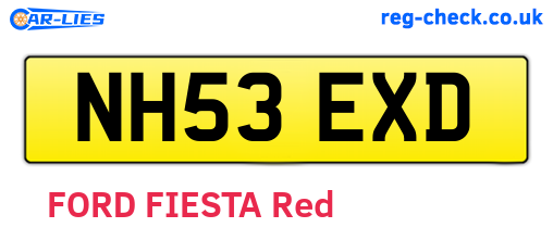 NH53EXD are the vehicle registration plates.
