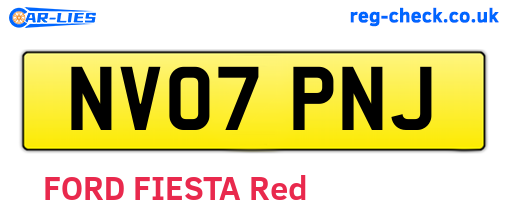 NV07PNJ are the vehicle registration plates.