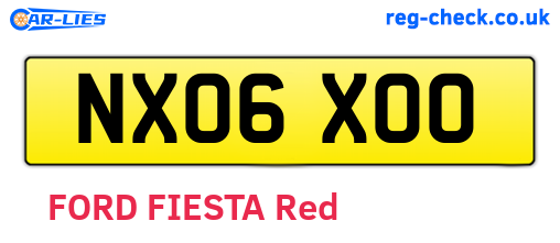 NX06XOO are the vehicle registration plates.