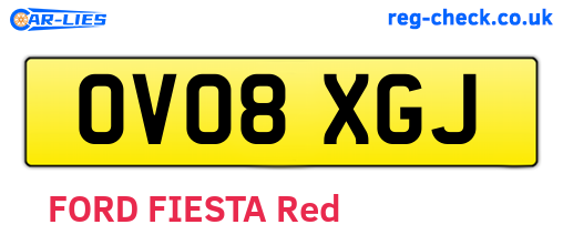 OV08XGJ are the vehicle registration plates.