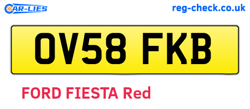OV58FKB are the vehicle registration plates.