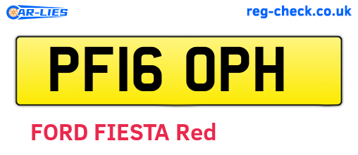 PF16OPH are the vehicle registration plates.