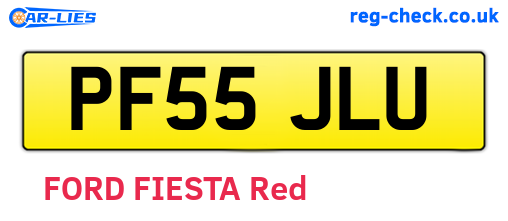 PF55JLU are the vehicle registration plates.
