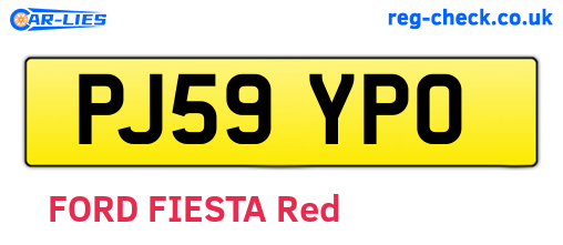 PJ59YPO are the vehicle registration plates.