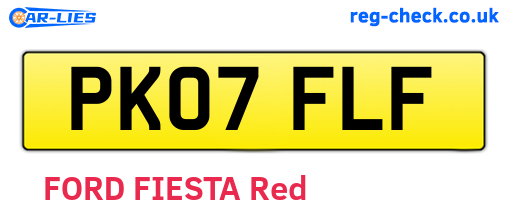PK07FLF are the vehicle registration plates.