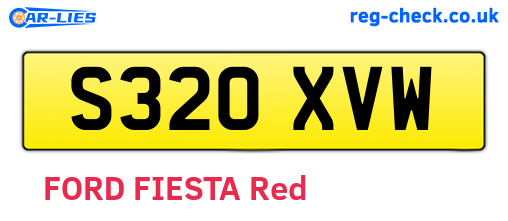 S320XVW are the vehicle registration plates.