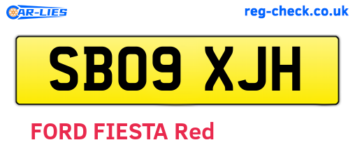 SB09XJH are the vehicle registration plates.