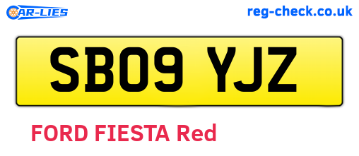 SB09YJZ are the vehicle registration plates.