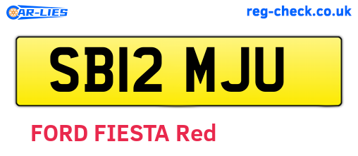 SB12MJU are the vehicle registration plates.