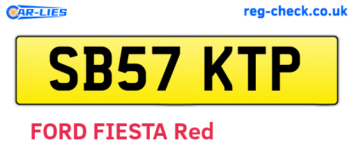 SB57KTP are the vehicle registration plates.