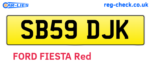 SB59DJK are the vehicle registration plates.