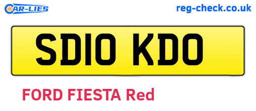 SD10KDO are the vehicle registration plates.