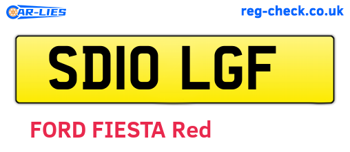 SD10LGF are the vehicle registration plates.