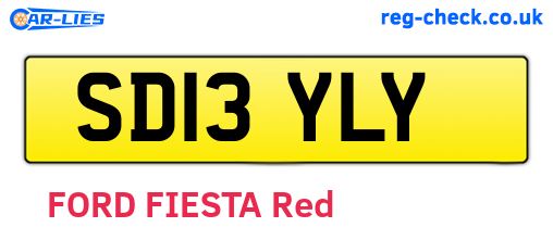 SD13YLY are the vehicle registration plates.