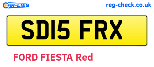 SD15FRX are the vehicle registration plates.