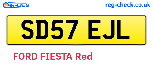 SD57EJL are the vehicle registration plates.