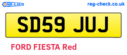 SD59JUJ are the vehicle registration plates.
