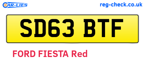 SD63BTF are the vehicle registration plates.