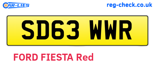 SD63WWR are the vehicle registration plates.