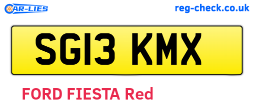 SG13KMX are the vehicle registration plates.