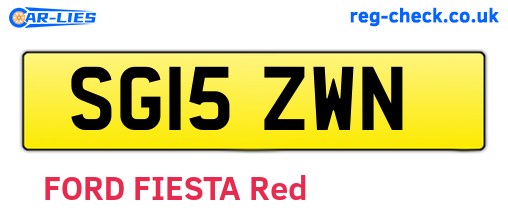 SG15ZWN are the vehicle registration plates.