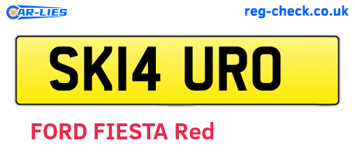 SK14URO are the vehicle registration plates.