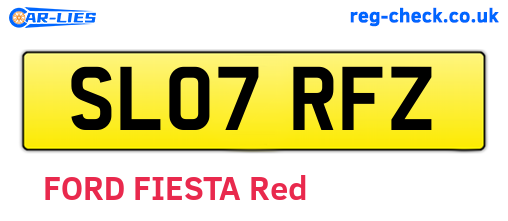 SL07RFZ are the vehicle registration plates.