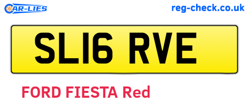 SL16RVE are the vehicle registration plates.