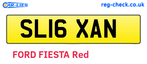 SL16XAN are the vehicle registration plates.