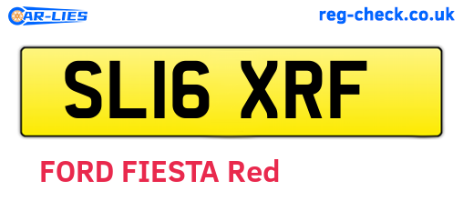 SL16XRF are the vehicle registration plates.