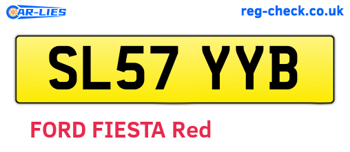 SL57YYB are the vehicle registration plates.