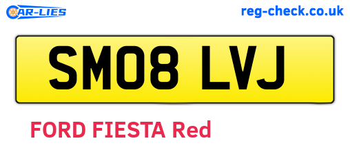 SM08LVJ are the vehicle registration plates.