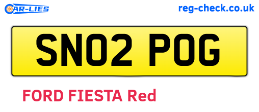 SN02POG are the vehicle registration plates.